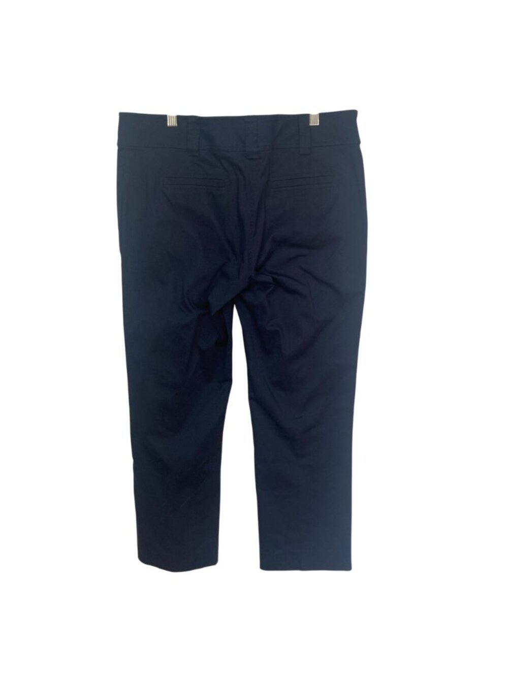 Tory Burch Cropped Chinos Pants Womens 10 Blue Stretch Workwear Career Designer - Picture 6 of 8